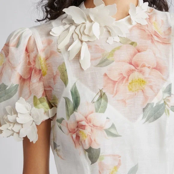 Zimmermann liftoff flower midi dress - Picture 3 of 15